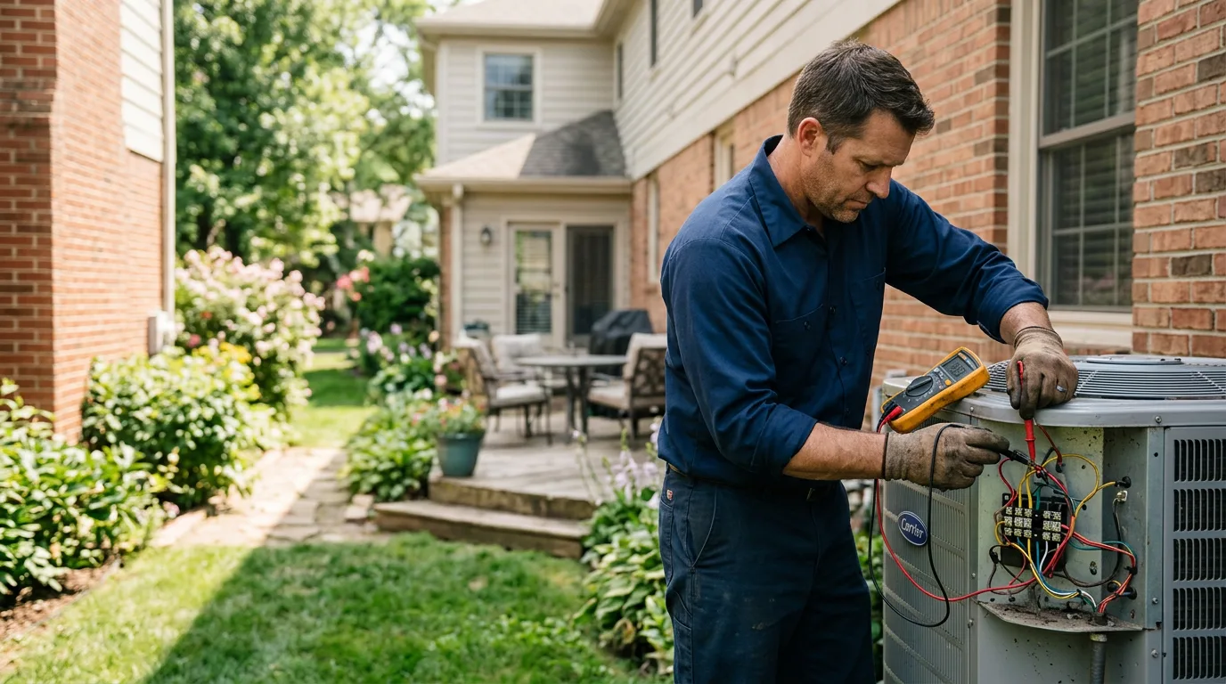 HVAC technician working near New Bedford, PA